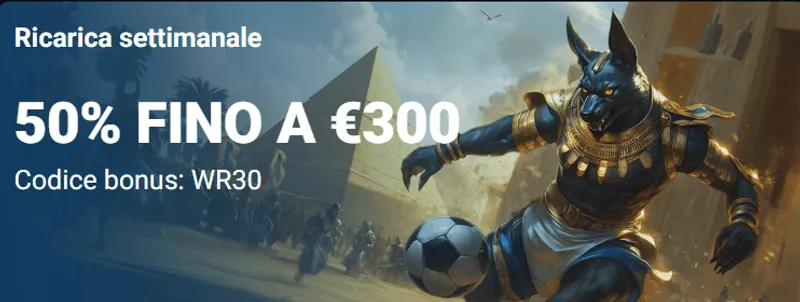Ricarica settimanale 50 fino a 300 euro